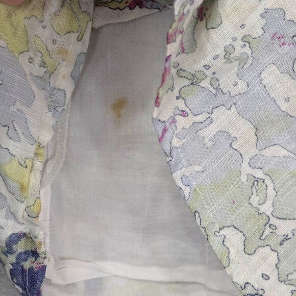 Free People Dress Womens 2 Top Floral Lined Button Up Boho Beach Party Peasant - Picture 11 of 14